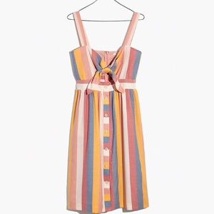 Brand NWT Madewell Tie-Front Cutout Dress